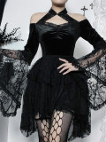 Alt Street Gothic Neo Chinese Style Lace Dress
