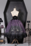 Barbara Manor Night- Embroidery Fishbone Gothic Lolita Skirt