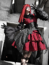 The Night Witch- Gothic Lolita JSK, Blouse and Corset