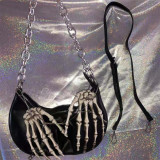 Y2K Hand Bone Pleated Gothic Lolita Bag(Shoulder Bag and Crossbody Bag Available)
