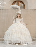 Dream Cake- Gorgeous Royal Hime Tea Party Wedding Rococo Lolita OP Dress