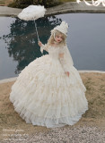 Dream Cake- Gorgeous Royal Hime Tea Party Wedding Rococo Lolita OP Dress