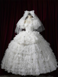 Heniretta -Moonlight Crystal Dreams- Gorgeous Tea Party Princess Wedding Rococo Lolita Blouse and Skirt Set