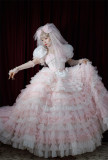 Heniretta -Moonlight Crystal Dreams- Gorgeous Tea Party Princess Wedding Rococo Lolita Blouse and Skirt Set