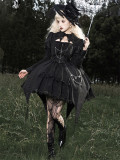 Law of the Night- High Waist Gothic Lolita OP Dress