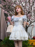 Sweet Kawaii Casual Lolita A Shapted High Waist Pleated Dress