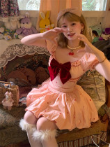 Sweet Kawaii Casual Lolita Pink Embroidery Short Sleeves Dress