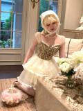Sweet Kawaii Casual Floral Patchwork Lolita Gauzy Dress