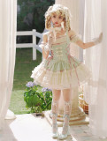 Mint Girl- Sweet Casual Lolita Topwear and Skirt Set and Rosette