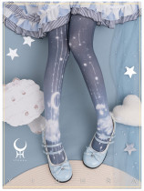 Yidhra -Cloud Moon- Cloud Printed Lolita Tights