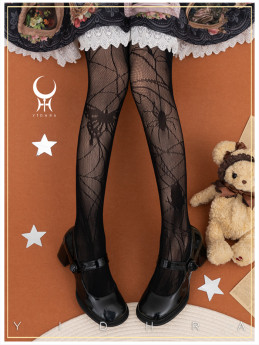 Yidhra -Tomb Garden Butterfly Shadow- Spider Butterfly Gothic Lolita Tights