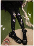 Yidhra -Flowers Under the Stars- Gorgeous Printed Sweet Lolita Tights