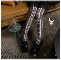 Yidhra -Alice Cipher- 120D Velvet Printed Lolita Tights