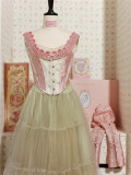 LaceMade -Venetian Elves- Casual Classic Lolita Fishbone Corset Topwear and Skirt