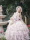Rose Letter - Gorgeous Tea Party Princess Wedding Lolita JSK with Arm Sleeves and Overskirt