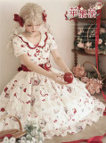 Urtto -Apple Tea- Casual Sweet Lolita OP Dress and Hairclips