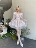 Sweet Kawaii Casual Lolita Chiffon Long Sleeves Fairy Dress
