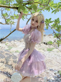 Sweet Kawaii Cute Casual Daily Lolita Purple Dress
