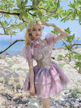 Sweet Kawaii Cute Casual Daily Lolita Purple Dress