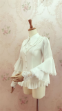 Yilia - Long Trumpet Sleeves Lace Chiffon Classic Lolita Blouse