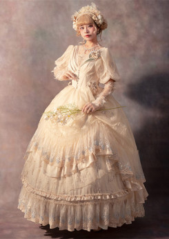 Fantastic Wind -Romantic Date- Classic Princess Rococo Tea Party Lolita OP Dress
