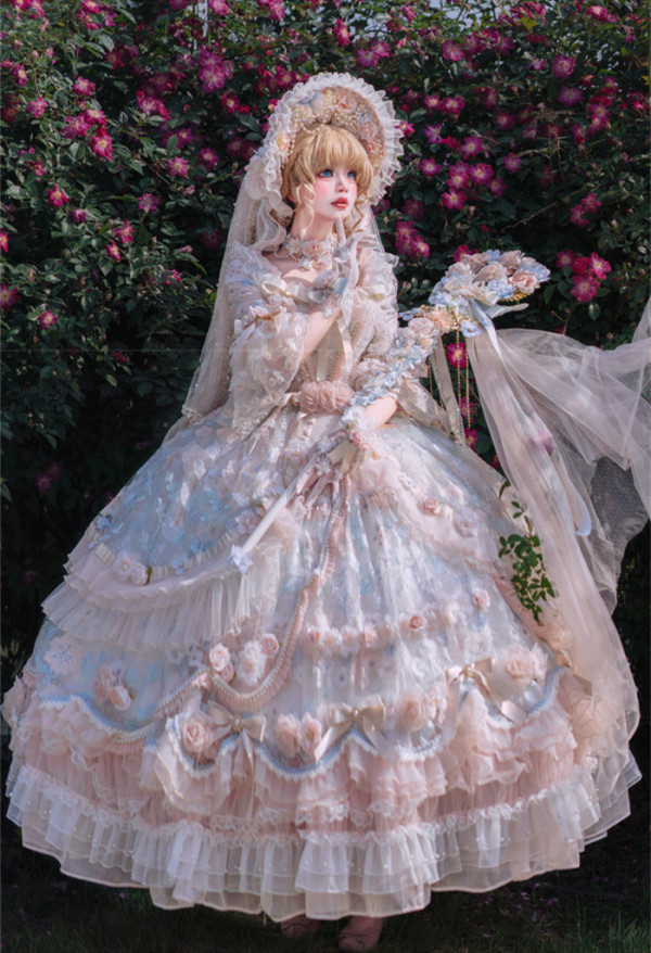 Rose Banquet -  Princess Rococo Tea Party Wedding Lolita OP Dress