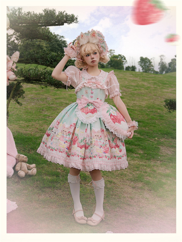 Strawberry Rabbit - Sweet Lolita JSK Set