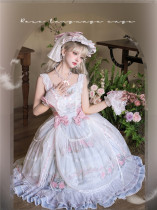 Rose Language Cage - Flower Print Classic Vintage Lolita JSK and Accessories