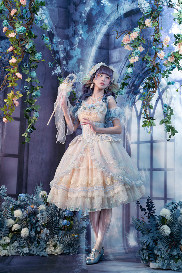 Fantastic Wind -Little Mermaid- Classic Princess Tea Party Lolita JSK Full Set