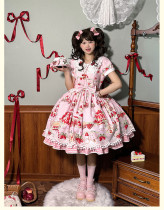 Alice Girl -Mint Strawberry- Sweet Doll Lolita OP Dress