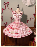 Alice Girl -Mint Strawberry- Sweet Doll Lolita JSK Dress Normal Waist Version