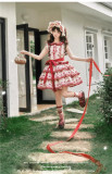 Ripe Cherry - Sweet Casual Daily Wear Lolita Topwear, Skirt and Bonnet