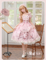 Hare Mallow - Doll Sweet Classic Lolita OP Dress and Headband Set