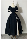 Withpuji -Dawn and Night- Classic Embroidery Lolita OP with Detachable Collar