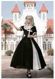 Withpuji -Dawn and Night- Classic Embroidery Lolita OP with Detachable Collar