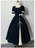 Withpuji -Dawn and Night- Classic Embroidery Lolita OP with Detachable Collar