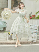 Withpuji -Lily Spring- Classic Fairy Elegant Casual Lolita JSK and Bolero Set