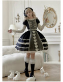 Withpuji -Best Wishes- Classic Casual Lolita OP Dress and Arm Sleeves