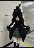 Duke of the Trap Rabbit - Gothic Halloween Lolita OP Dress with Necklace and Hat Set