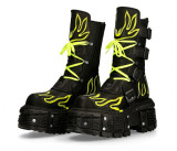 Retro Y2K Halloween Gothic Punk Motorcycle Rock Fluorescence Platform Lolita Ankle Boots