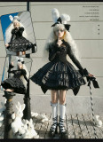 Duke of the Trap Rabbit - Gothic Halloween Lolita OP Dress with Necklace and Hat Set