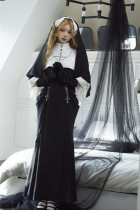Chapel of Night - Nun Halloween Gothic Lolita OP Dress Set and Accessories