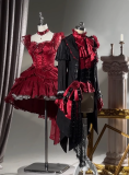 Rose Count Ouji Boystyle Prince Lolita Blouse, Jacket, Pants Set and Gothic Lolita JSK Dress with Accessories