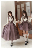 Withpuji -The Past of Manchester- Classic Vintage Lolita Corset JSK, Blouse, Hat, Acessories Set and Ouji Boystyle Prince Lolita Set