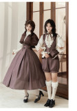 Withpuji -The Past of Manchester- Classic Vintage Lolita Corset JSK, Blouse, Hat, Acessories Set and Ouji Boystyle Prince Lolita Set