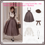 Withpuji -The Past of Manchester- Classic Vintage Lolita Corset JSK, Blouse, Hat, Acessories Set and Ouji Boystyle Prince Lolita Set
