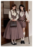 Withpuji -The Past of Manchester- Classic Vintage Lolita Corset JSK, Blouse, Hat, Acessories Set and Ouji Boystyle Prince Lolita Set