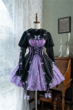 Lemon Honey -Pumpkin Light- Halloween Gothic Sweet Lolita JSK, Blouse and Headwear