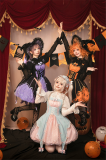 Lemon Honey -Pumpkin Light- Halloween Gothic Sweet Lolita JSK, Blouse and Headwear