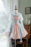 Lemon Honey -Pumpkin Light- Halloween Gothic Sweet Lolita JSK, Blouse and Headwear